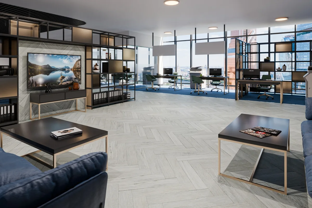 Кварцвиниловая плитка Damy Floor клеевая London LVT Кардифф 191023EL-05-LVT венгерская елка 590×118×2,5