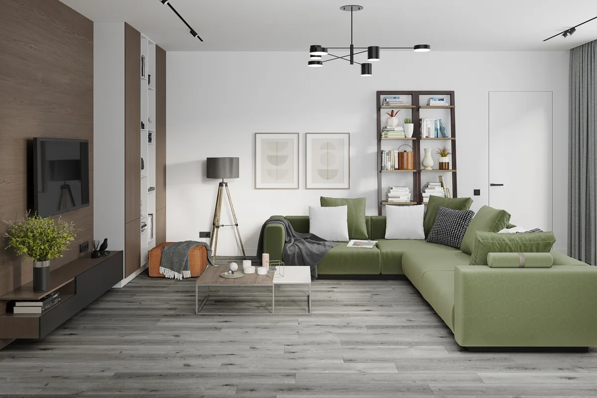 Кварцвиниловый SPC ламинат Damy Floor Family Дуб Состаренный Серый T7020-5D 1220×180×4,2