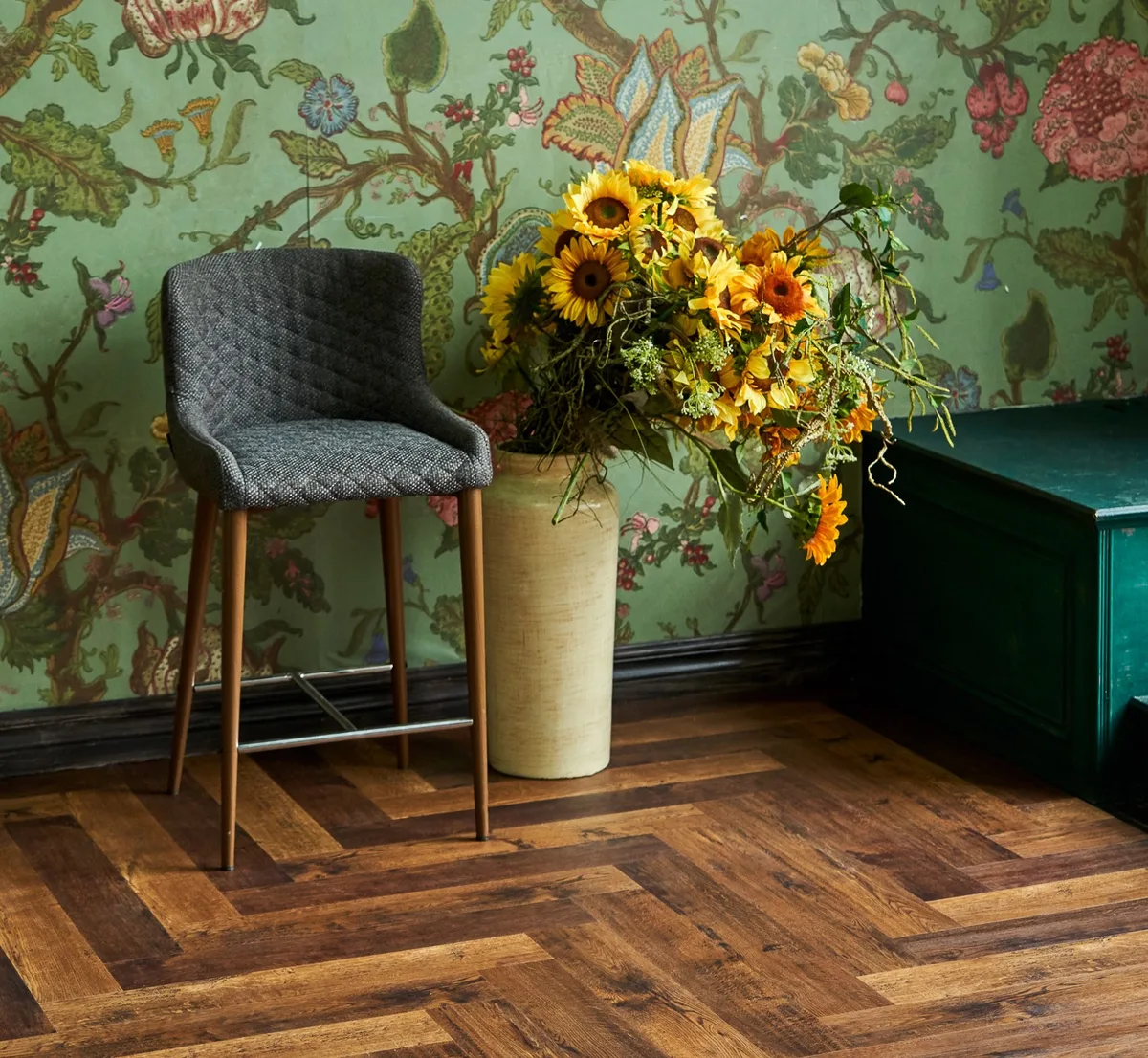 Кварцвиниловая плитка Vinilam клеевая Parquet Herringbone Glue Паркет Парижский GD11155 венгерская елка 762×152,4×2,5