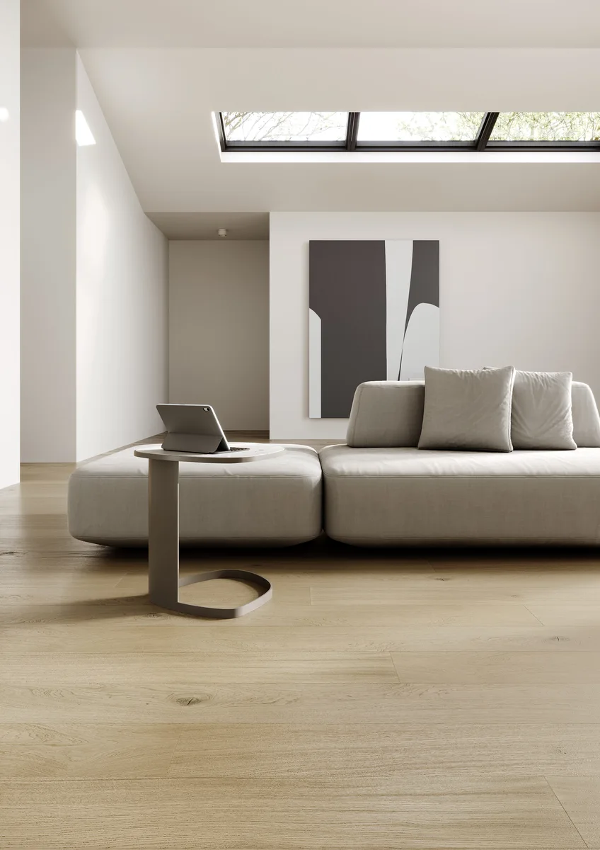 Композитная паркетная доска Quartz Parquet Престиж Дуб Бисквитный 1258-07 ABCD 700-1900×190×7