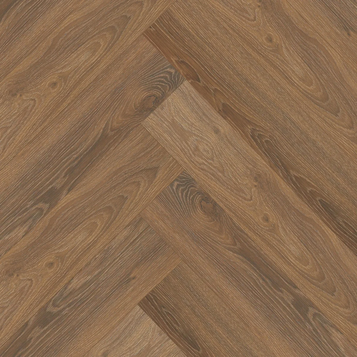 Кварцвиниловый SPC ламинат Floor Factor Herringbone Tobacco Braun Oak HB.15 венгерская елка 675×135×5