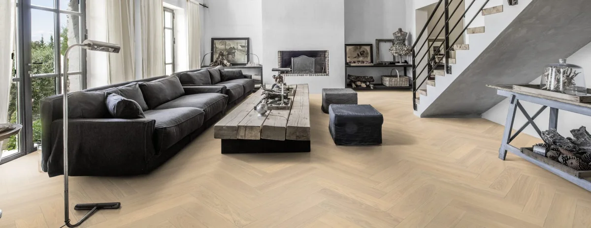 Инженерная доска Kahrs Дуб AB Creme White 111PABEKFVKE600 Calm венгерская елка 600×120×11
