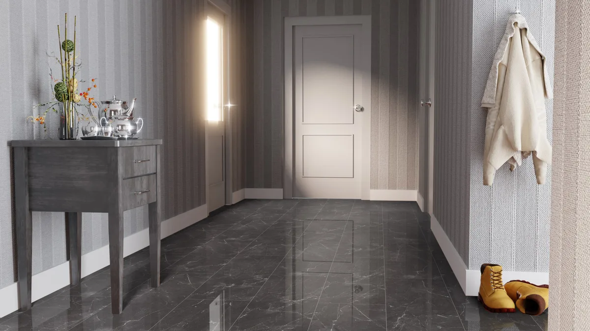 Ламинат Falquon Blue Line Stone 2.0 Botticino Classico Dark D2909 глянец 810×400×8