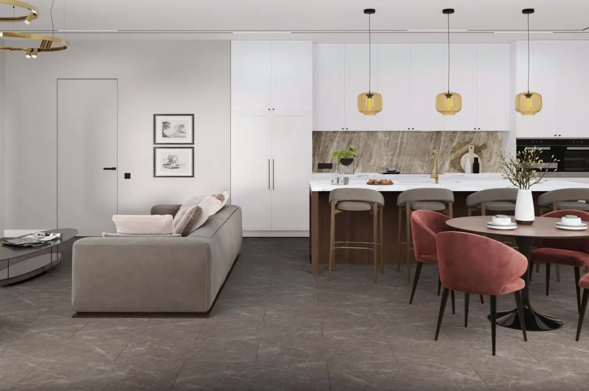 Кварцвиниловая плитка Damy Floor клеевая Ascent LVT Макалу LQ8132-2-LVT 912,4×455,2×2,5