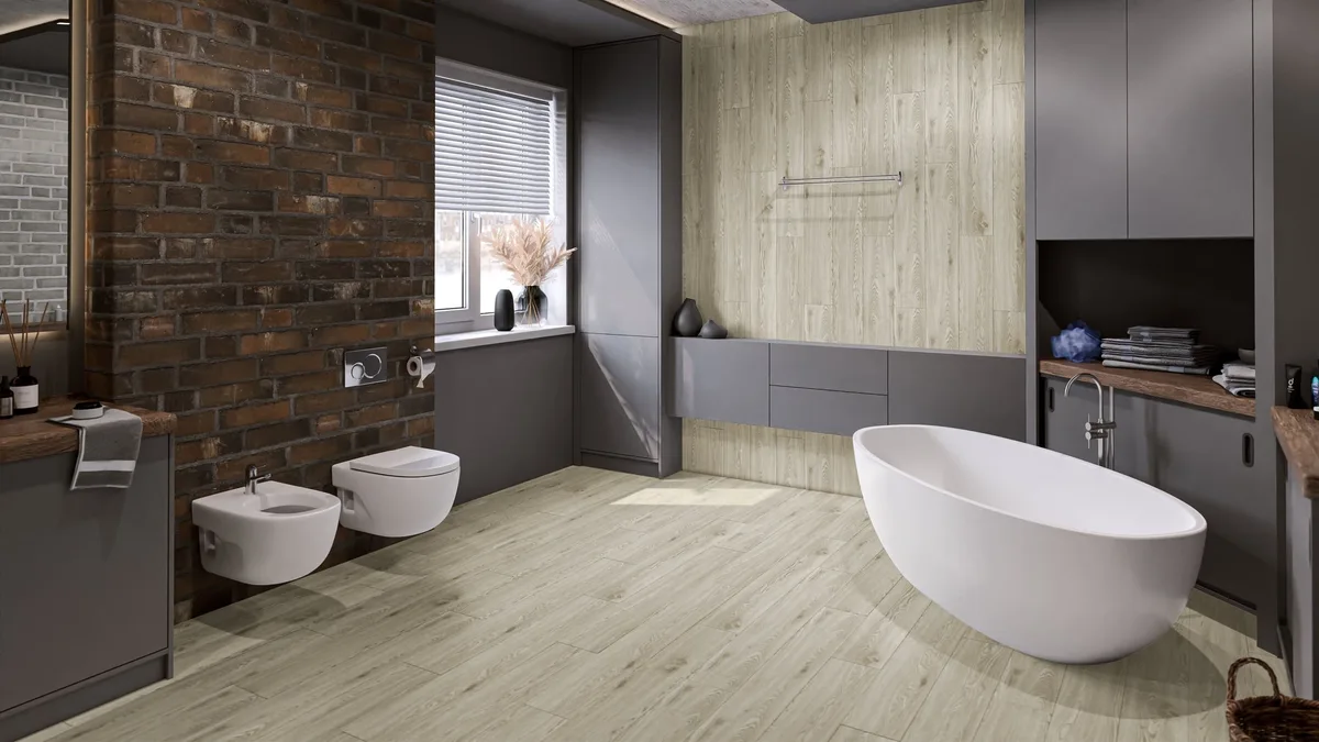 Кварцвиниловая плитка Damy Floor клеевая Family LVT Дуб Светлый TCM285-15-LVT 1227×187×2,5