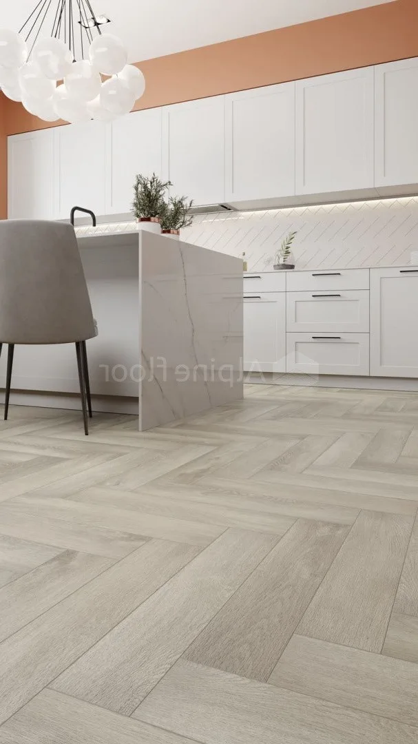 Кварцвиниловый SPC ламинат Alpine Floor Parquet Light Дуб Фантазия ECO 13-1 венгерская елка 600×125×4