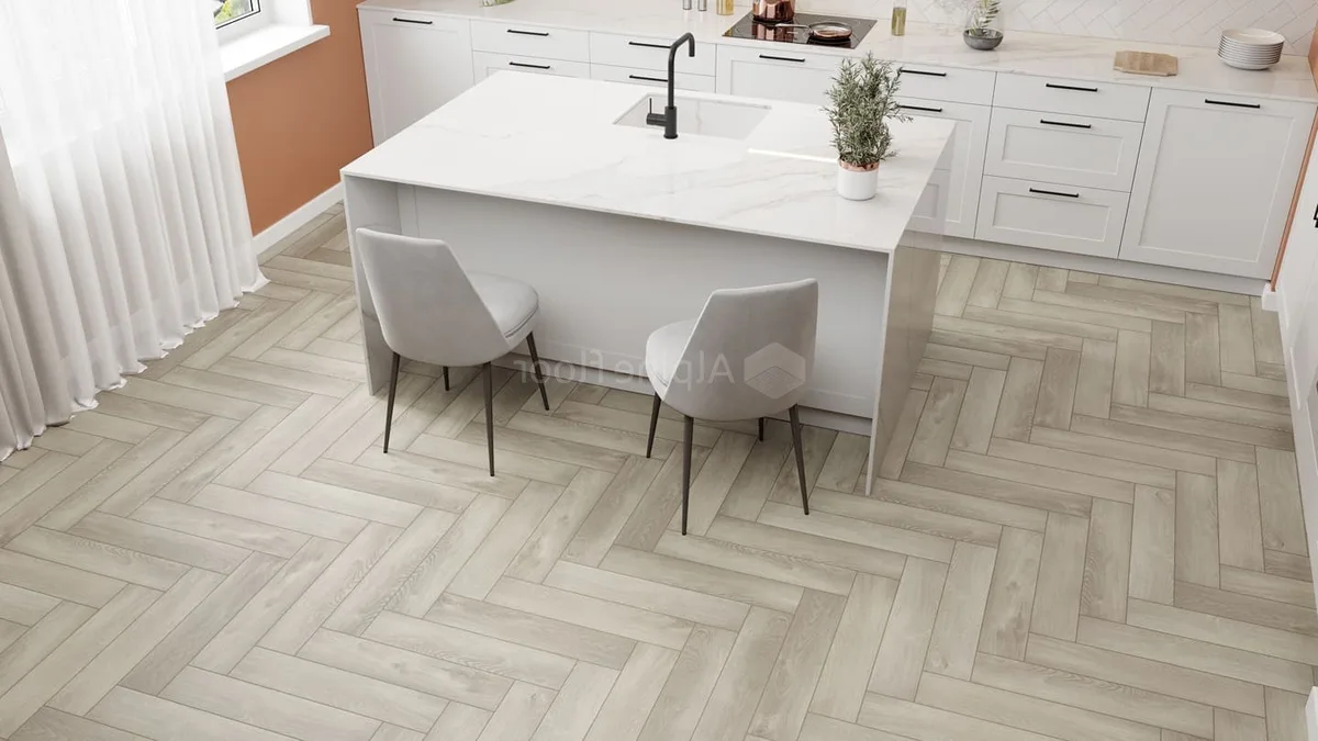 Кварцвиниловый SPC ламинат Alpine Floor Parquet Light Дуб Фантазия ECO 13-1 венгерская елка 600×125×4