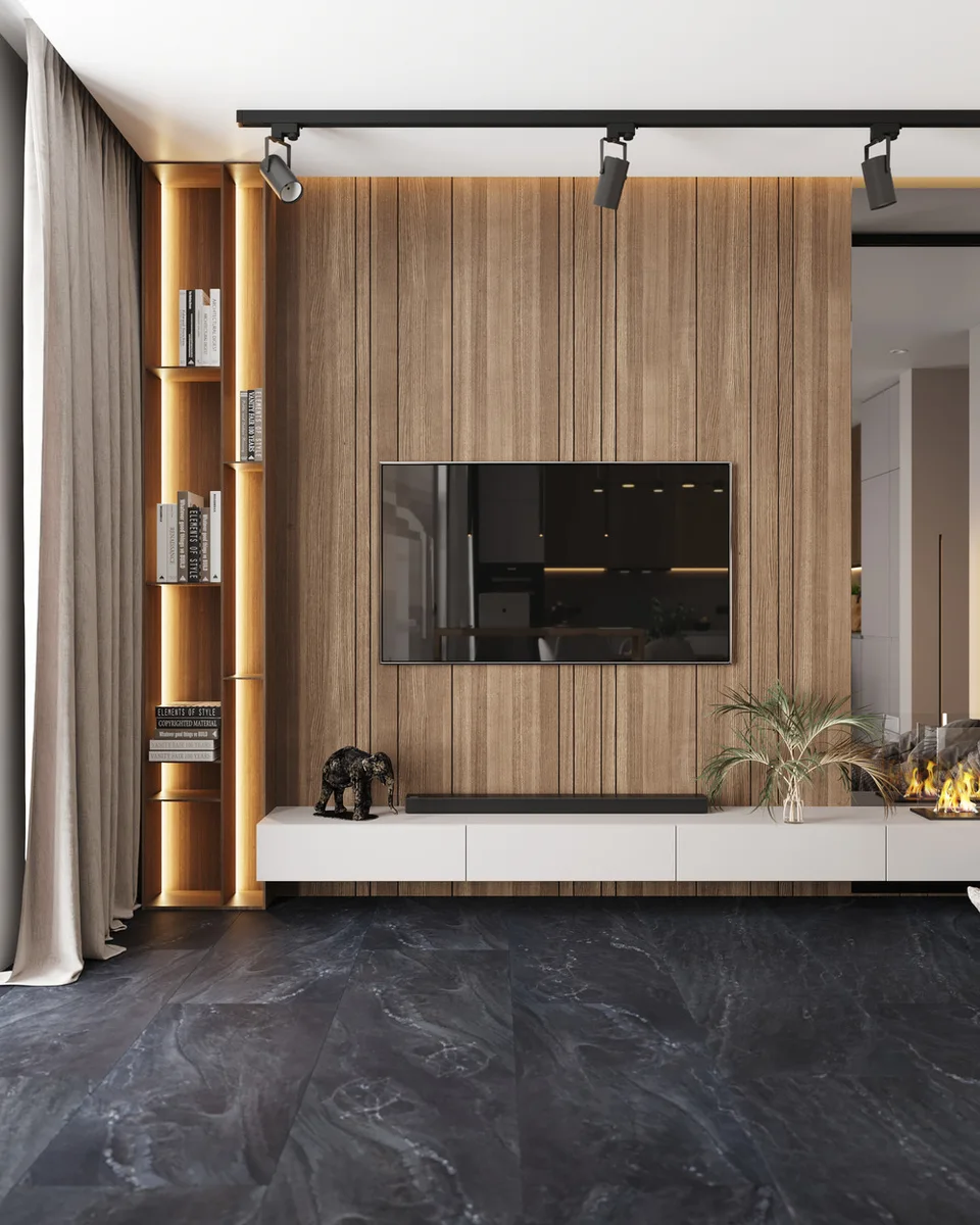 Кварцвиниловый SPC ламинат Vinilam Ceramo Stone Неаполитанский Черный 91910 940×470×8