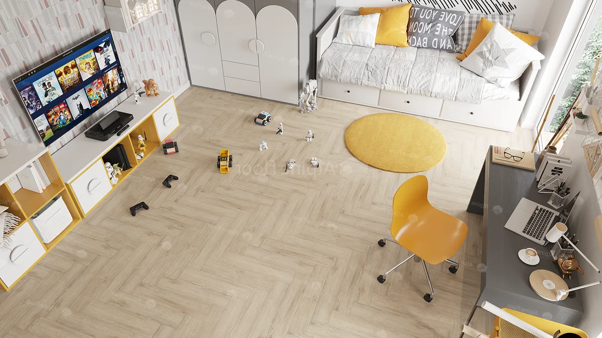 Кварцвиниловый SPC ламинат Alpine Floor Parquet Premium Дуб Дуб Медия ECO 19-20 венгерская елка 600×125×8