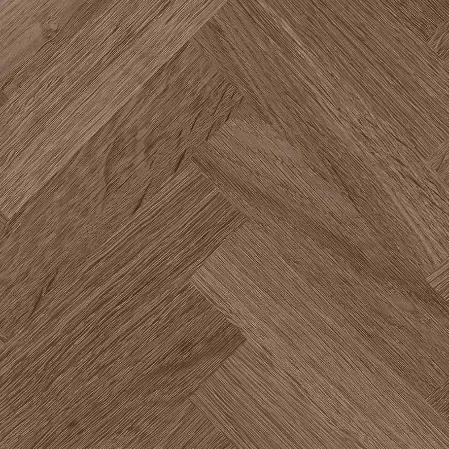 Кварцвиниловая плитка Invictus клеевая Maximus Herringbone Highland Oak Chocolate венгерская елка 749×150×2,5