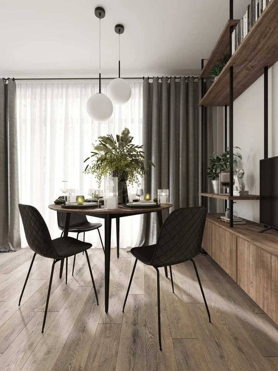 Кварцвиниловый SPC ламинат AlixFloor City Line Дуб Дымчатый Темный ALX3020-4 1220×183×5