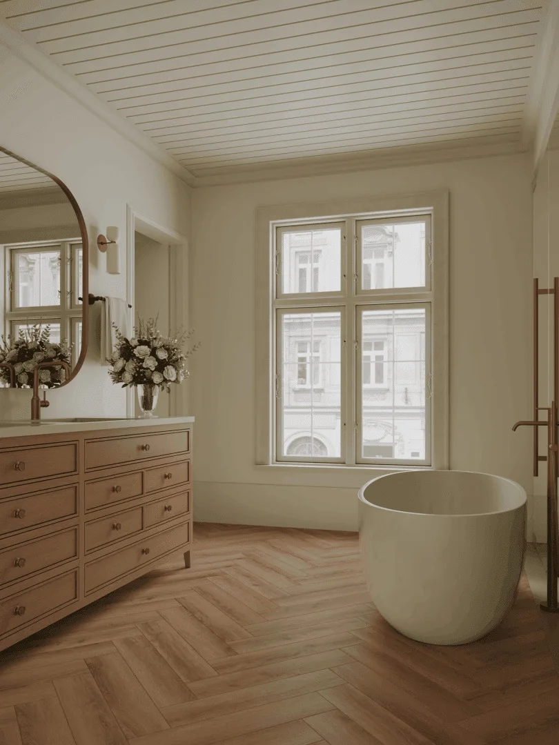 Кварцвиниловая плитка Norland клеевая Parquet S LVT Lama 1056-4 венгерская елка 590×118×2,5