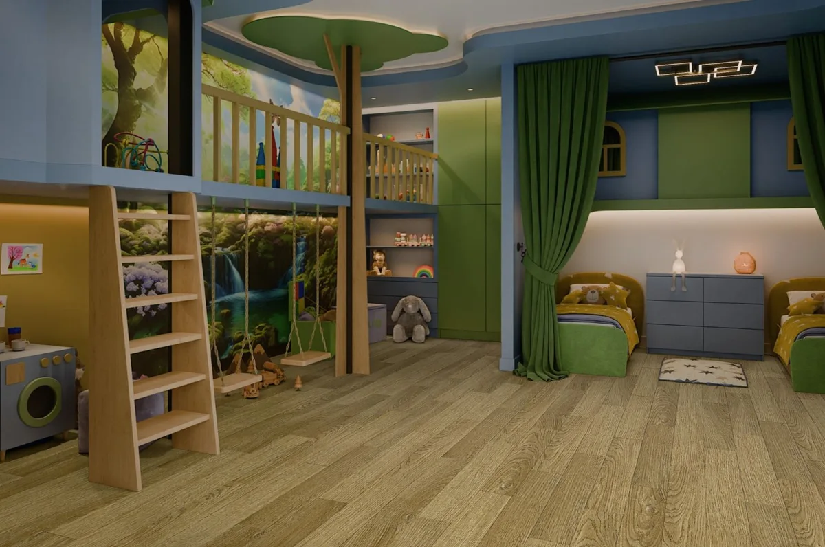 Кварцвиниловый SPC ламинат Damy Floor Family Дуб Золотой 190902EL-07F 1220×180×4