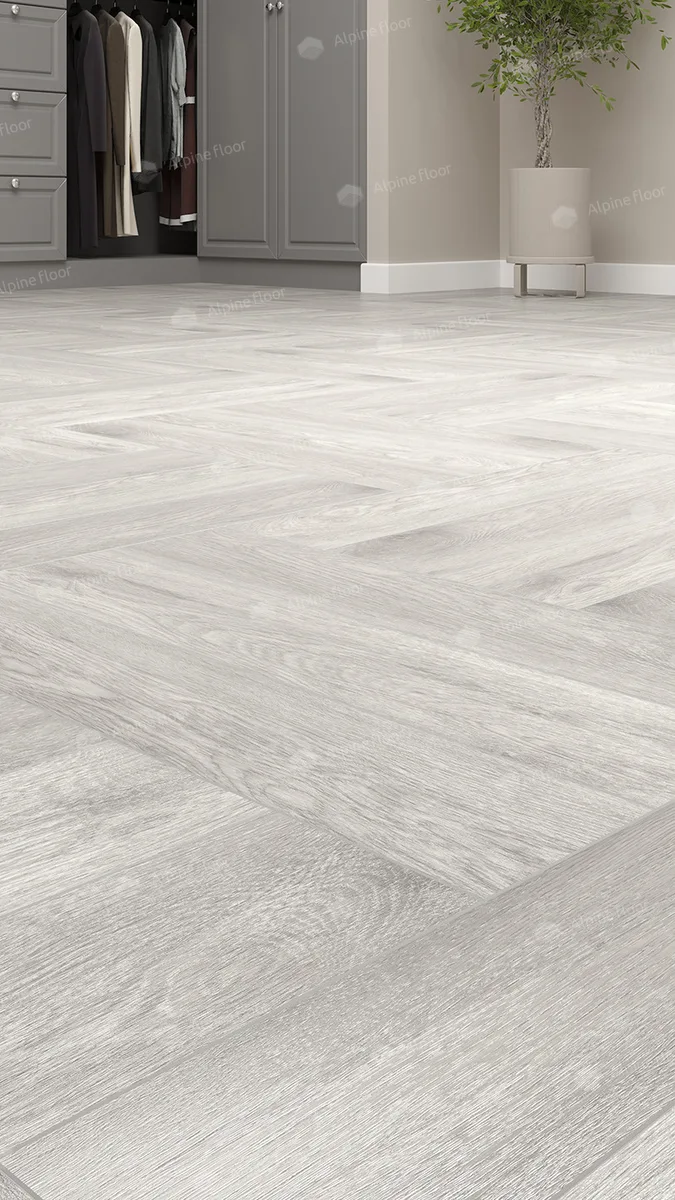 Кварцвиниловая плитка Alpine Floor клеевая Parquet LVT Дуб Полис ECO 16-21 венгерская елка 590×118×2,5