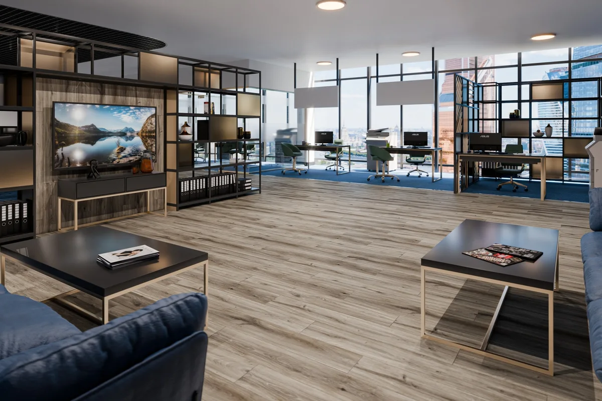 Кварцвиниловая плитка Damy Floor клеевая Family LVT Дуб Натуральный 6607-9-LVT 1227×187×2,5