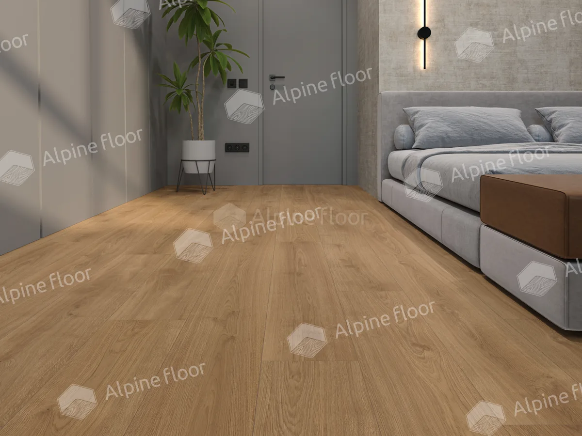 Кварцвиниловый SPC ламинат Alpine Floor ProNature Oak Sajo 64637 1290×246×4