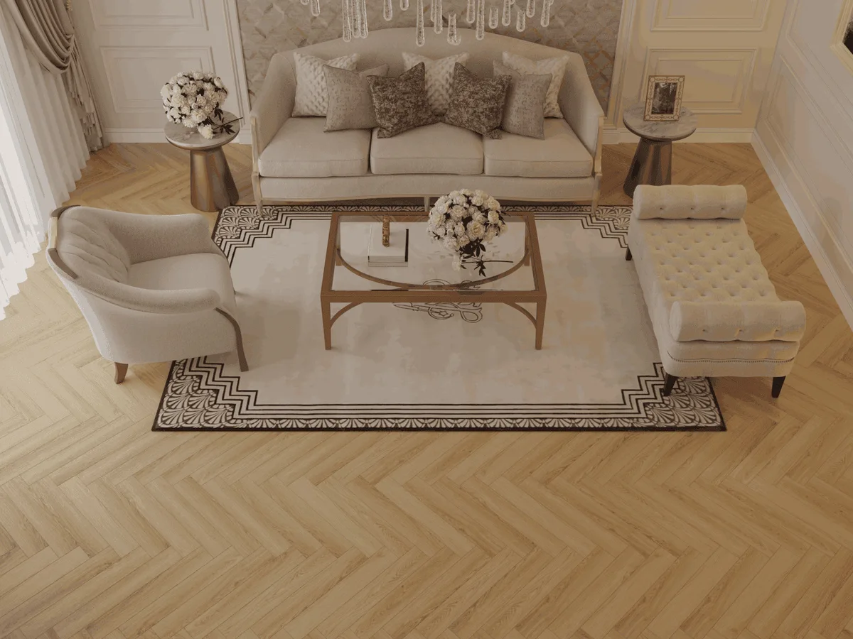 Ламинат Norland Herringbone Elegant Strong Дуб Борео LF304-32 венгерская елка 600×100×12