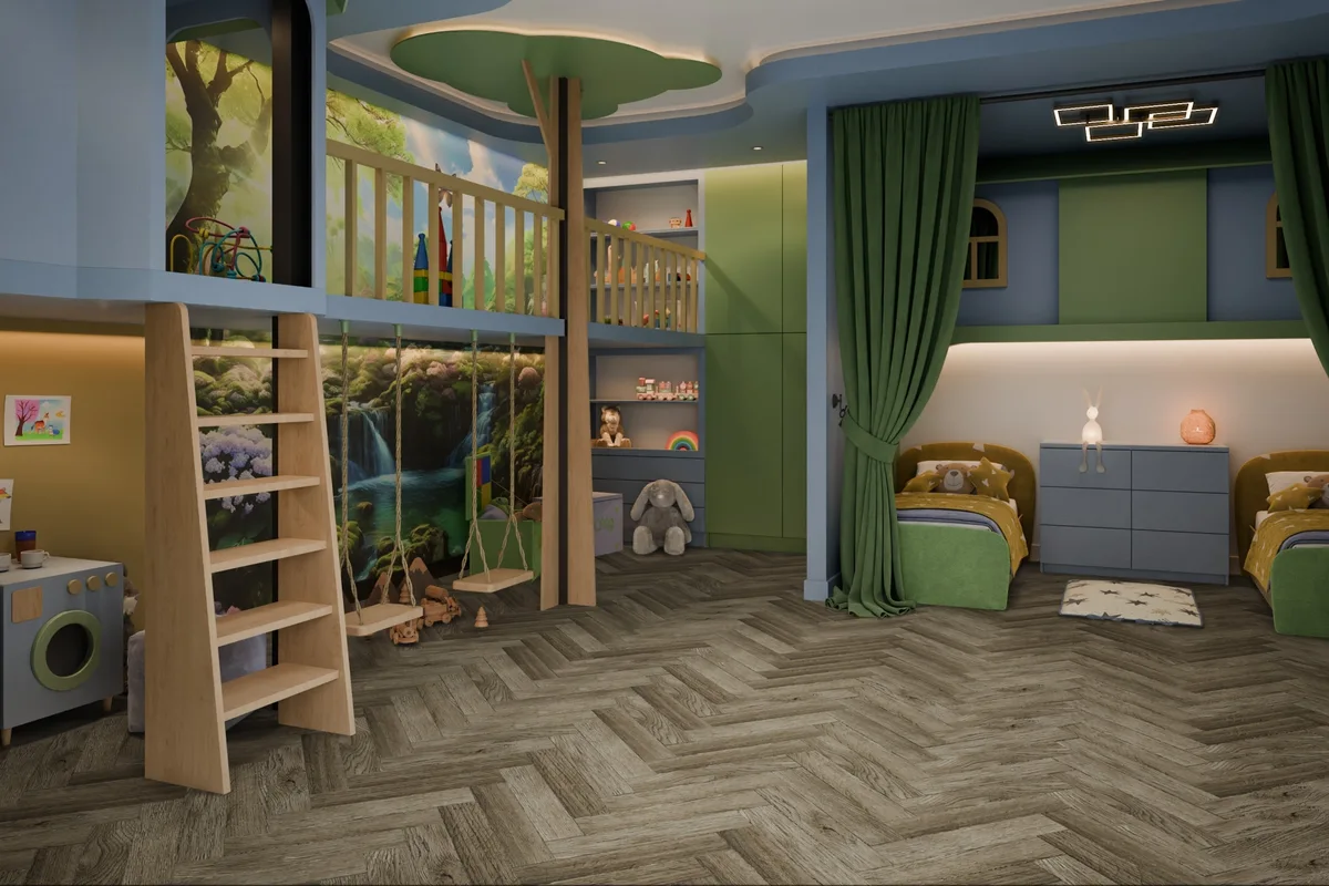 Кварцвиниловая плитка Damy Floor клеевая London LVT Оксфорд 200410EL-12-LVT венгерская елка 590×118×2,5