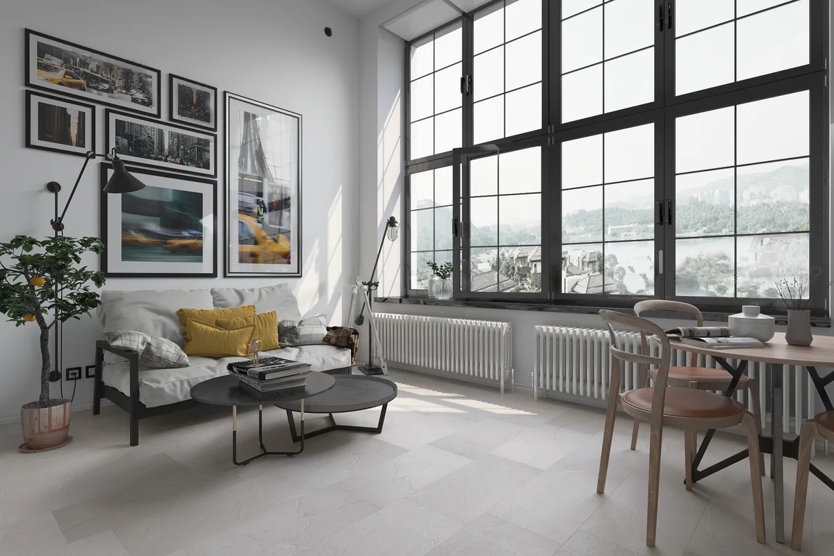 Кварцвиниловый SPC ламинат Home Expert Rock Ivory 9101 610×305×4