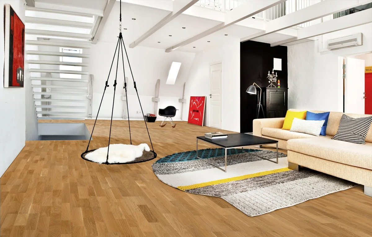 Паркетная доска Kahrs Трес Дуб Лекко Lecco 133NABEK15KW240 Variation 2423×200×13