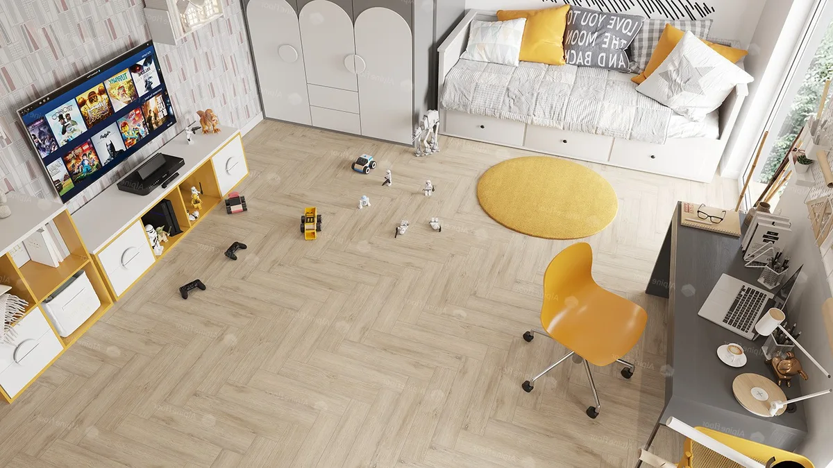 Кварцвиниловая плитка Alpine Floor клеевая Parquet LVT Дуб Медия ECO 16-20 венгерская елка 590×118×2,5