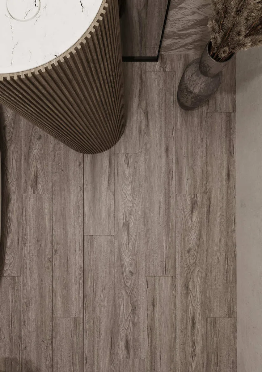 Кварцвиниловый SPC ламинат AlixFloor City Line Дуб Бергамо Серый ALX1071-3 1220×183×5