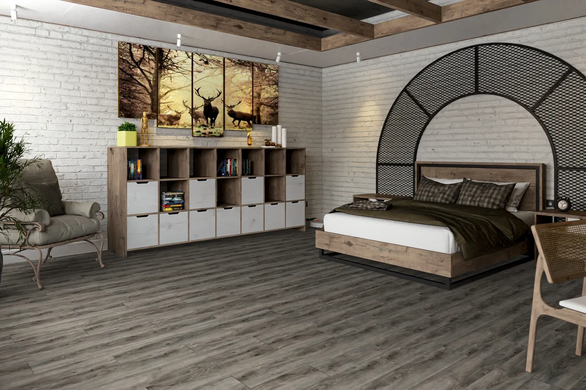 Кварцвиниловый SPC ламинат Damy Floor Family Дуб Кантри TCM359-25 1220×180×4