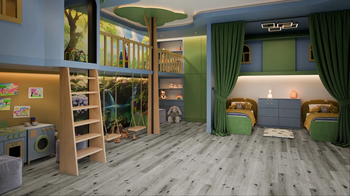 Кварцвиниловая плитка Damy Floor клеевая Family LVT Дуб Классический Серый T7020-2-LVT 1227×187×2,5