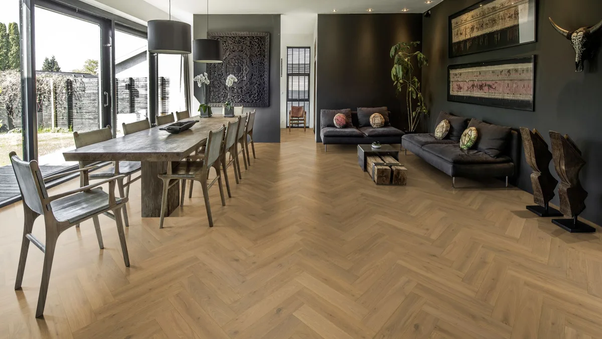Инженерная доска Kahrs Дуб CD Серое масло Smoked Grey 111PCDEKFIKE600 Lively венгерская елка 600×120×11