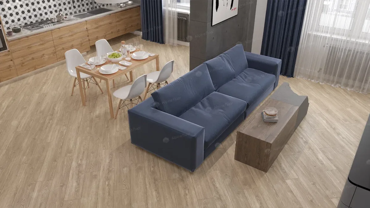 Кварцвиниловая плитка Alpine Floor замковая Sequoia LVT Коньячная ECO 6-2 1219,2×184,2×3,2