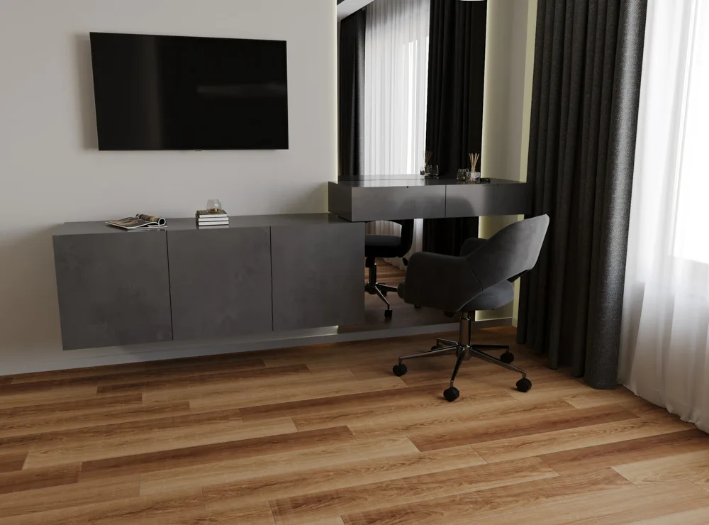 Кварцвиниловый SPC ламинат Cronafloor Grand Sequoia Дуб Шоколадный 1200×180×5