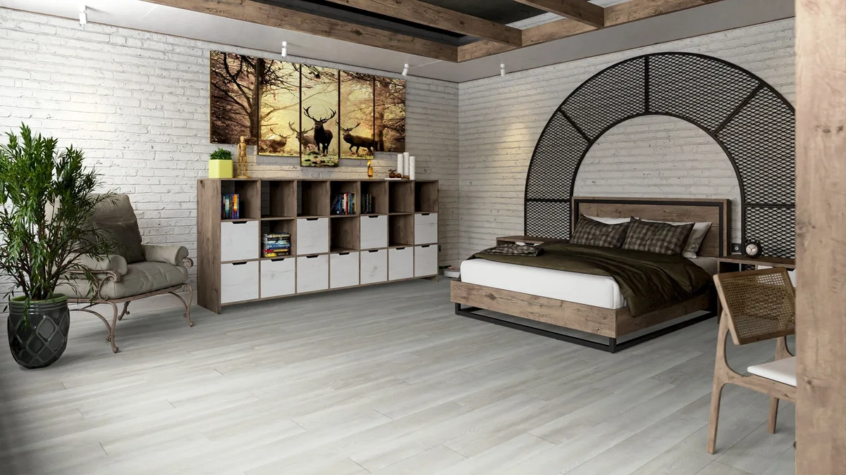 Кварцвиниловая плитка Damy Floor клеевая Family LVT Дуб Зимний TCM304-3-LVT 1227×187×2,5