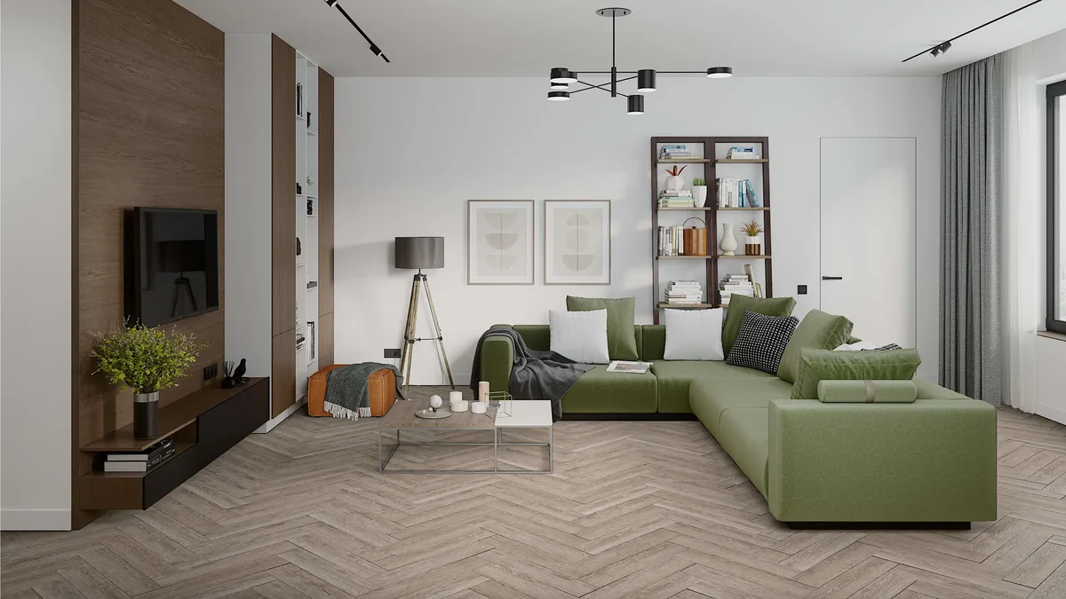 Кварцвиниловая плитка Damy Floor клеевая London LVT Ливерпуль 0137-LVT венгерская елка 590×118×2,5