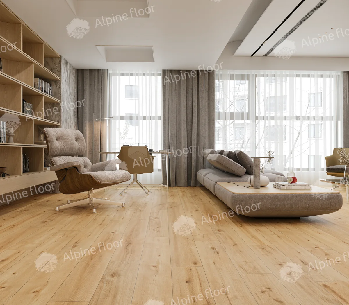 Кварцвиниловый SPC ламинат Alpine Floor ProNature Miranda 62539 1290×246×4