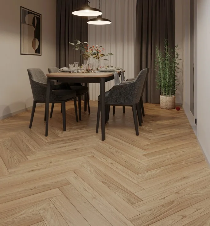 Ламинат Evofloor Карбон Дуб Песочный FL3912 венгерская елка 750×101×12