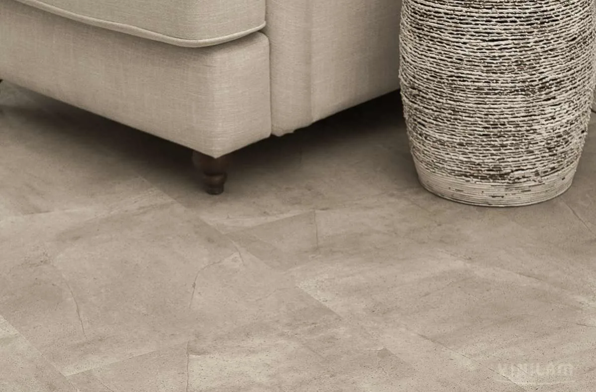 Кварцвиниловая плитка Vinilam клеевая Ceramo Stone Glue Бетонная смесь 61603 950×480×2,5