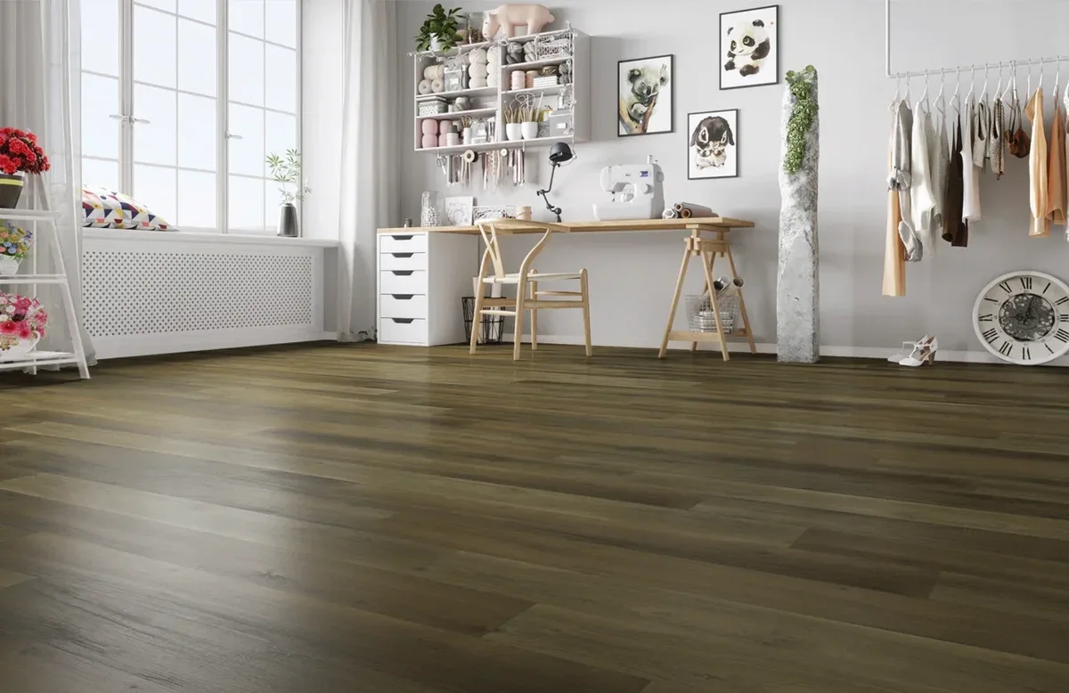 Кварцвиниловый SPC ламинат Home Expert Natural Гикори натуральный 1212 / 71W908 1220×150×3,5