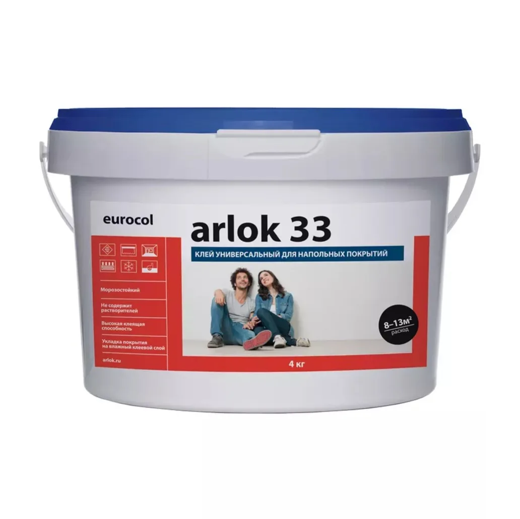 Клей для линолеума Arlok 33 водно-дисперсионный 4 кг