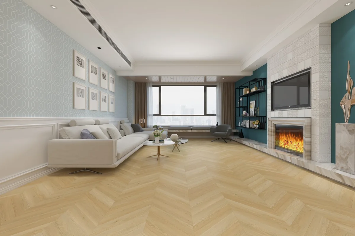 Кварцвиниловый SPC ламинат Damy Floor Chevron Тюильри DF03-Ch французская елка 600×127×5