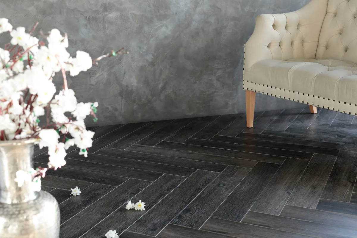 Кварцвиниловый SPC ламинат Aquafloor Parquet Plus AF6015PQ венгерская елка 720×120×7