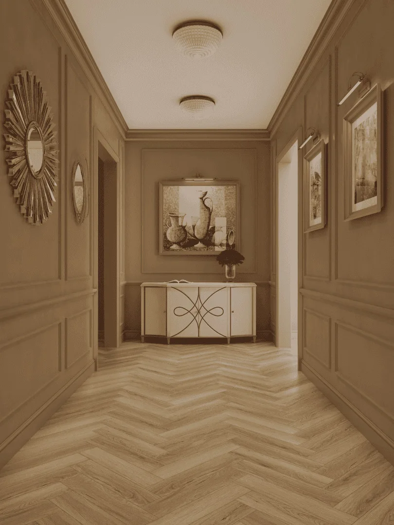 Ламинат Norland Herringbone Elegant Strong Дуб Тинос LF304-38 венгерская елка 600×100×12