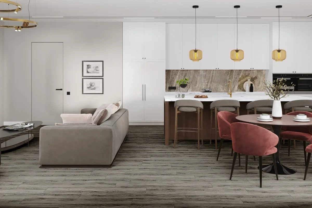 Кварцвиниловый SPC ламинат Damy Floor Family Дуб Кантри TCM359-25 1220×180×4