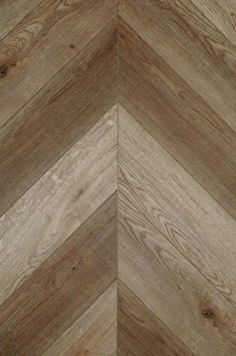 Кварцвиниловая плитка Damy Floor клеевая Chevron LVT Сен-Жермен DF05-Ch-LVT французская елка 600×127×2,5
