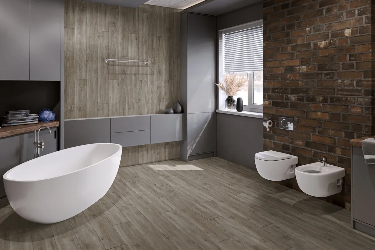 Кварцвиниловая плитка Damy Floor клеевая Family LVT Дуб Горный TCM298-26-LVT 1227×187×2,5