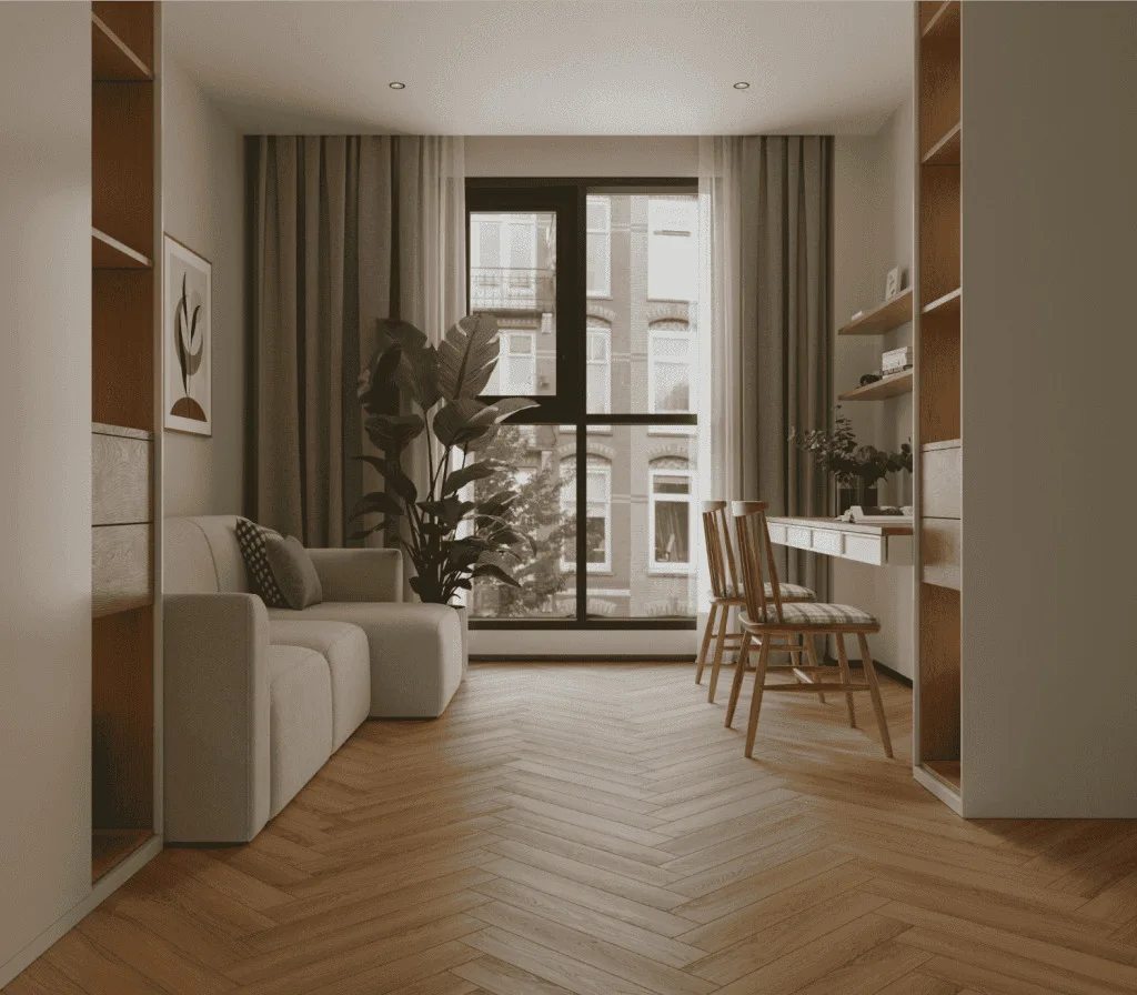 Ламинат Norland Herringbone Elegant Дуб Наксос LF303-36 венгерская елка 600×100×8
