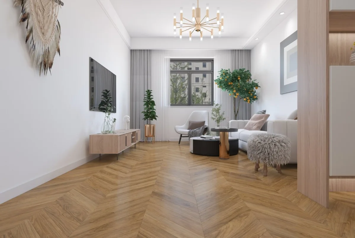 Кварцвиниловая плитка Damy Floor клеевая Chevron LVT Монсоро DF09-Ch-LVT французская елка 600×127×2,5