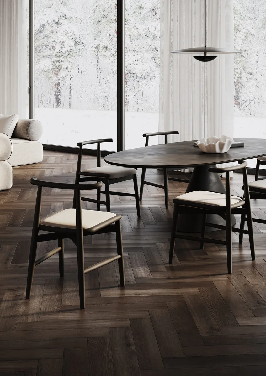 Кварцвиниловый SPC ламинат Fargo Bevel Parquet Дуб Стамбул 33-653-19 венгерская елка 615×123×6