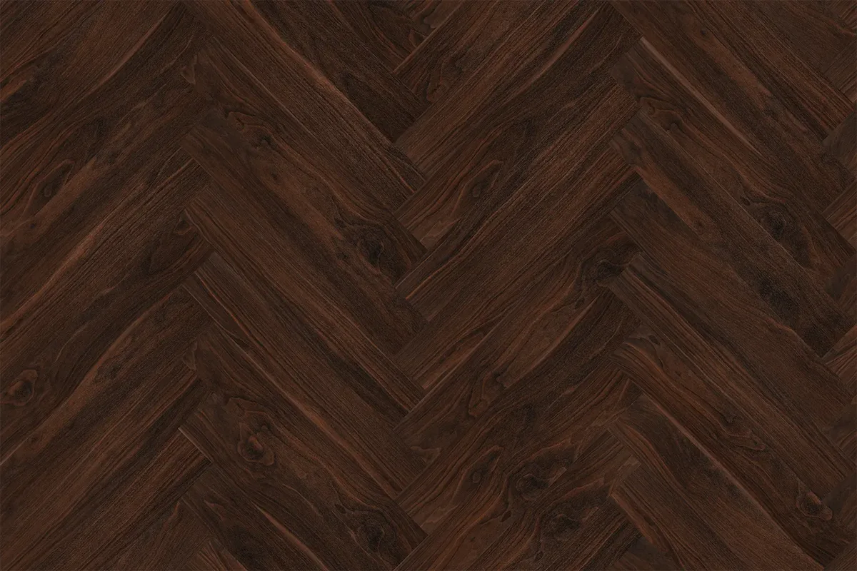 Кварцвиниловая плитка Vinilam клеевая Vinilpol Herringbone Glue Паркет Да Винчи 9977 венгерская елка 609,6×152,4×2,5