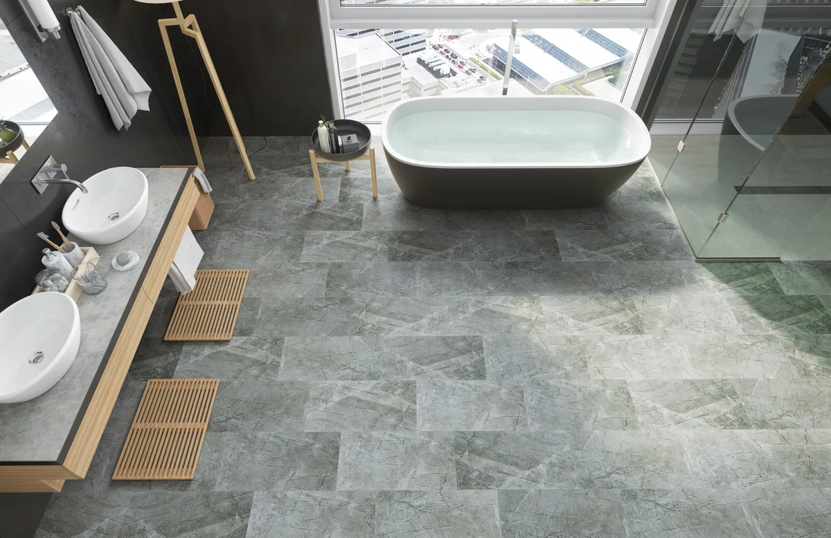 Кварцвиниловый SPC ламинат Fargo Stone Платиновый Агат 67S455 600×300×4