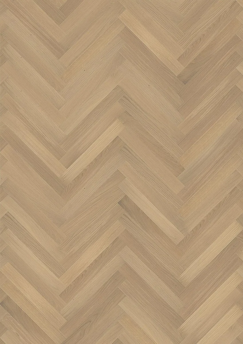 Инженерная доска Kahrs Студио Дуб AB белый матовый Oak AB white matt lacquer HB 111PABEK0VKE050 Calm венгерская елка 490×70×11